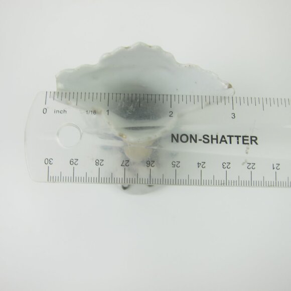 Antique German Porcelain Vase Figurine Regency Girl Plays Mandolin Flowers 4.75" - Picture 11 of 12